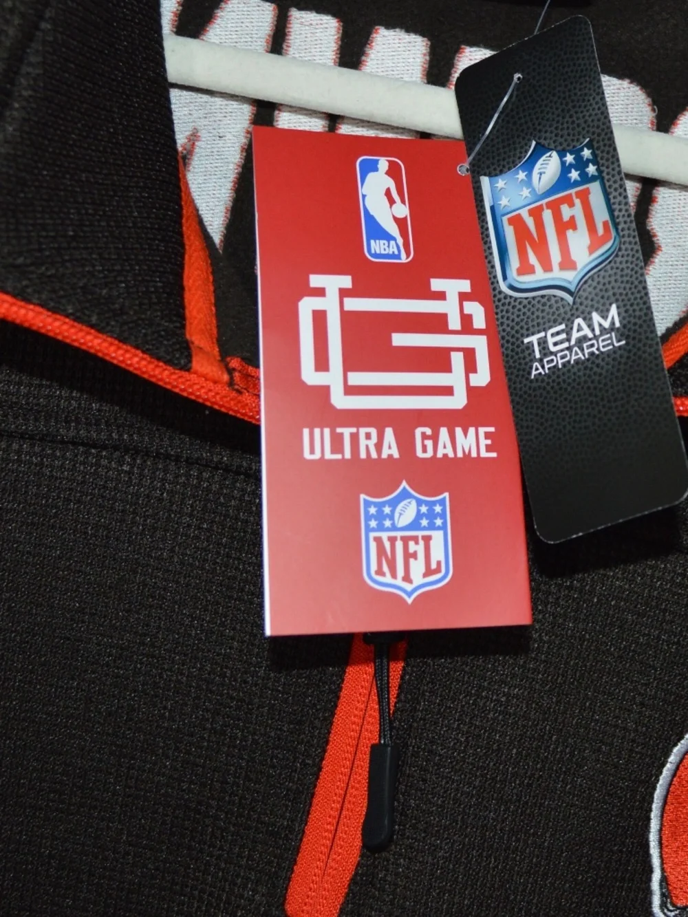 NEW NFL Cleveland Browns 1/4 Zip Heavy Waffle Knit Pullover XXL Brown Fleece NWT - Picture 4 of 6